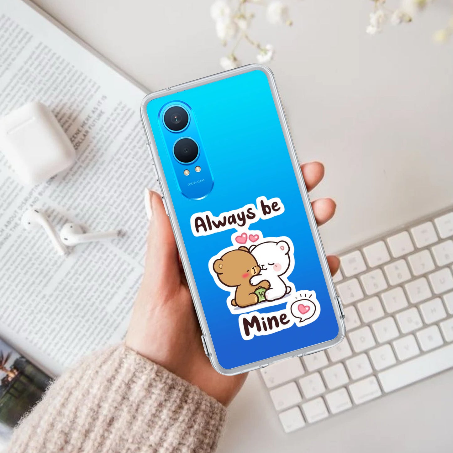 Cute Cuddle Bears Transparent Silicon Case For OnePlus