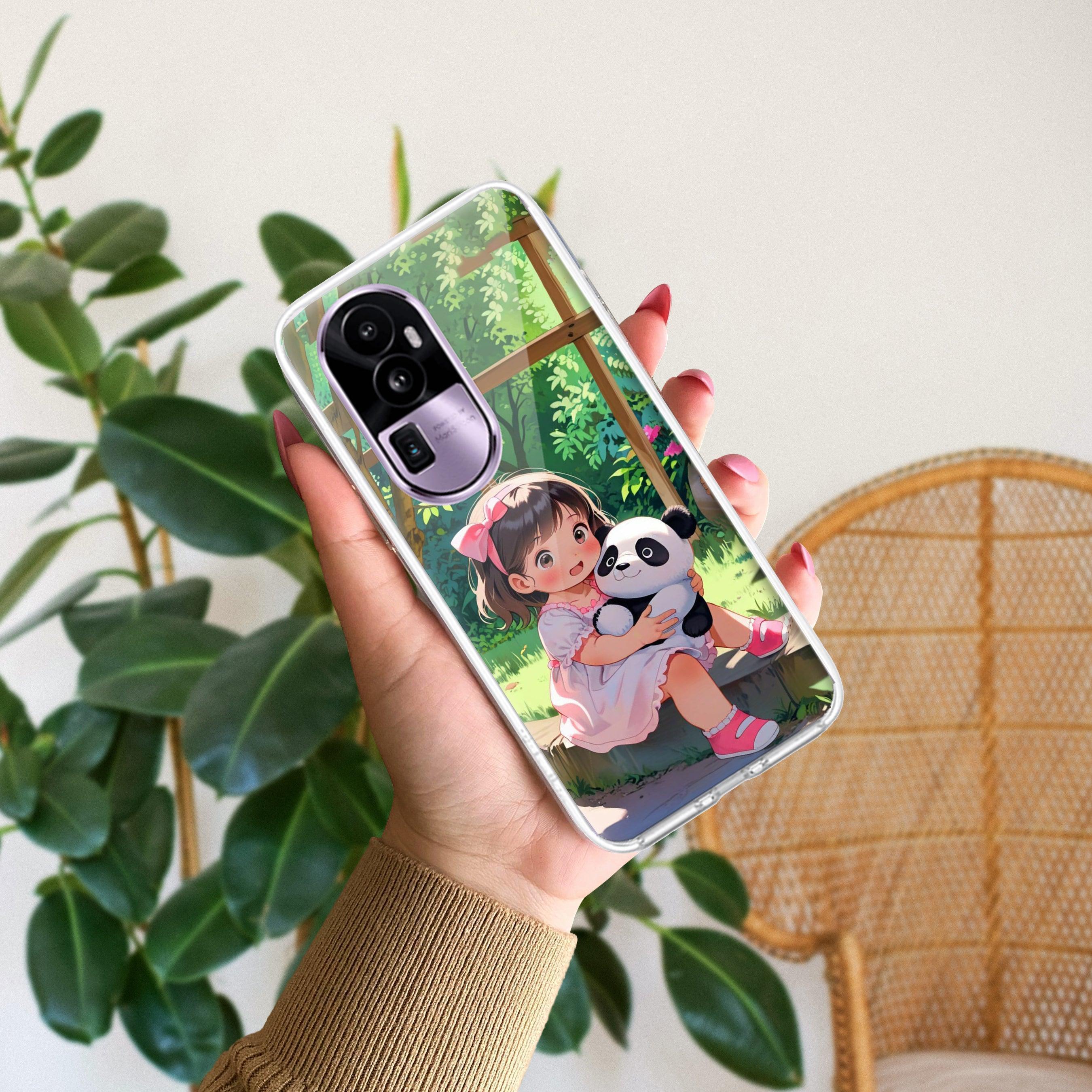 Blush & Panda Transparent Silicon Case For Oppo Reno 8T 5G