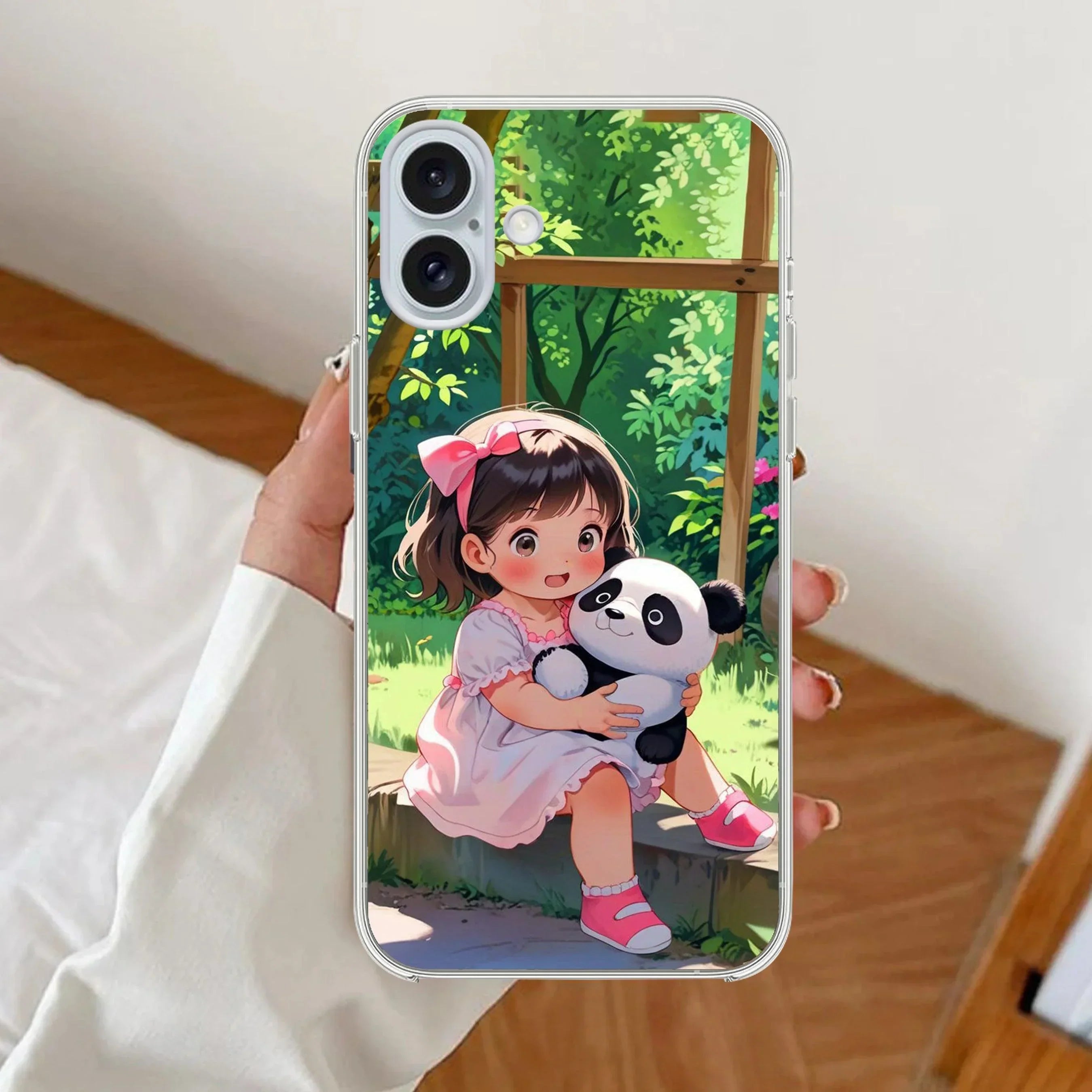 Blush & Panda Transparent Silicon Case For Google Pixel 10 Pro