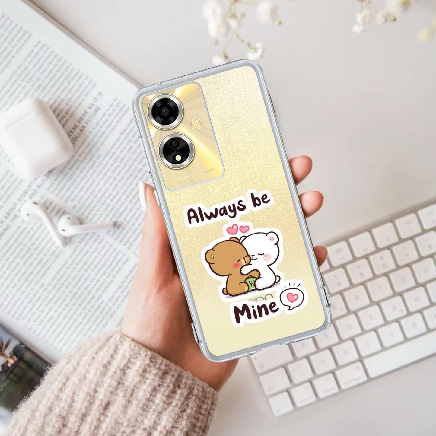 Cute Cuddle Bears Transparent Silicon Case For Oppo - ShopOnCliQ