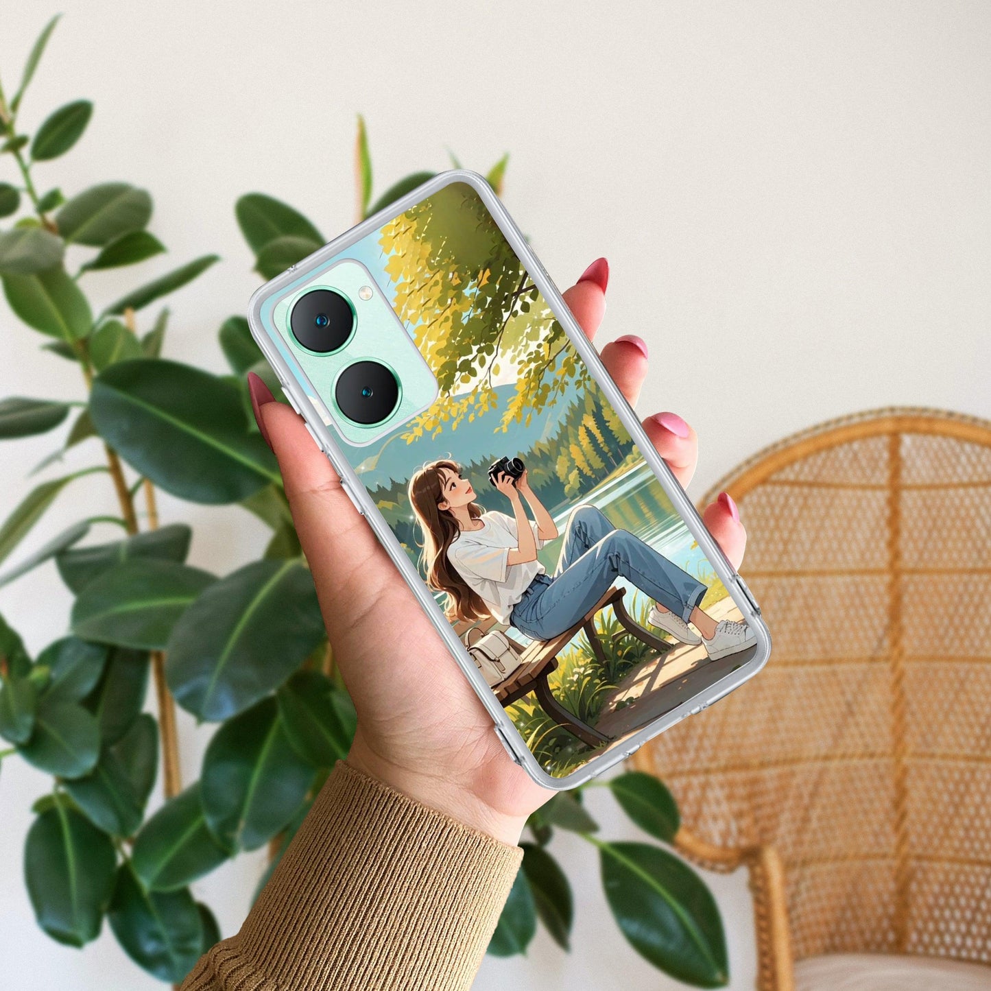 Nature’s Frame Travel Transparent Silicon Case For Vivo