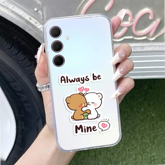 Cute Cuddle Bears Transparent Silicon Case For Samsung