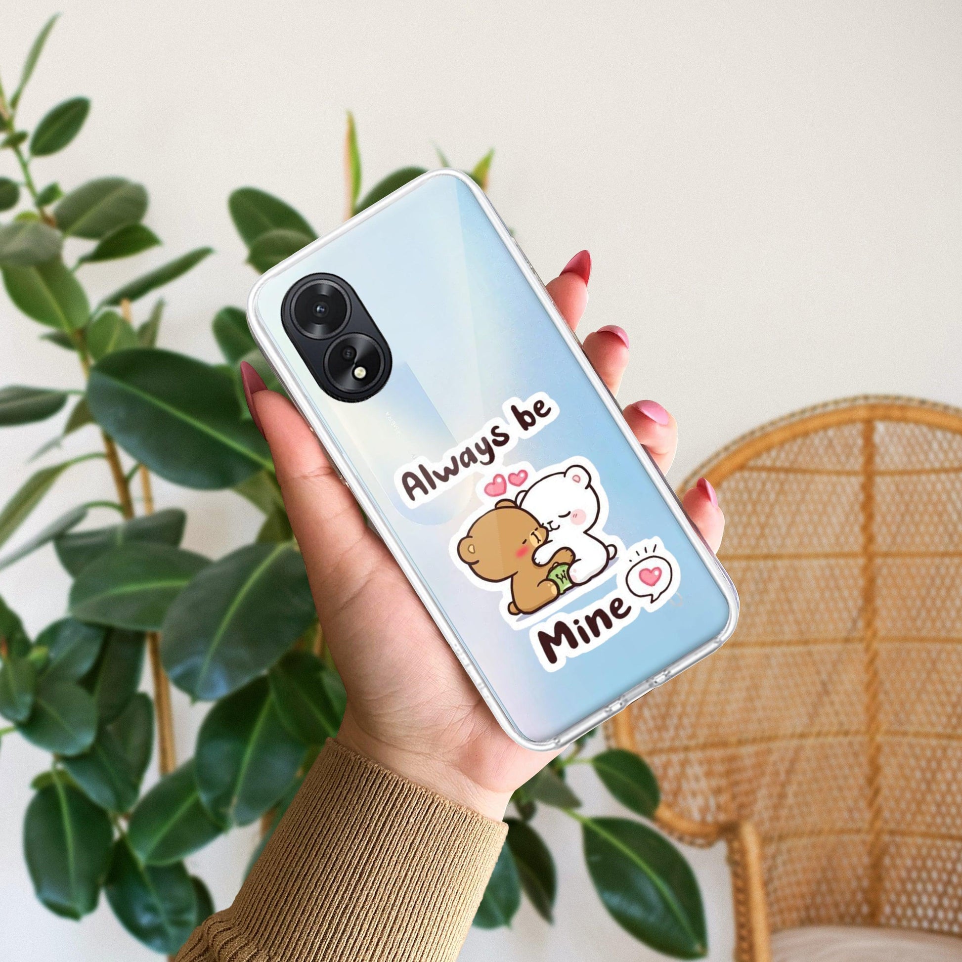 Cute Cuddle Bears Transparent Silicon Case For Oppo - ShopOnCliQ