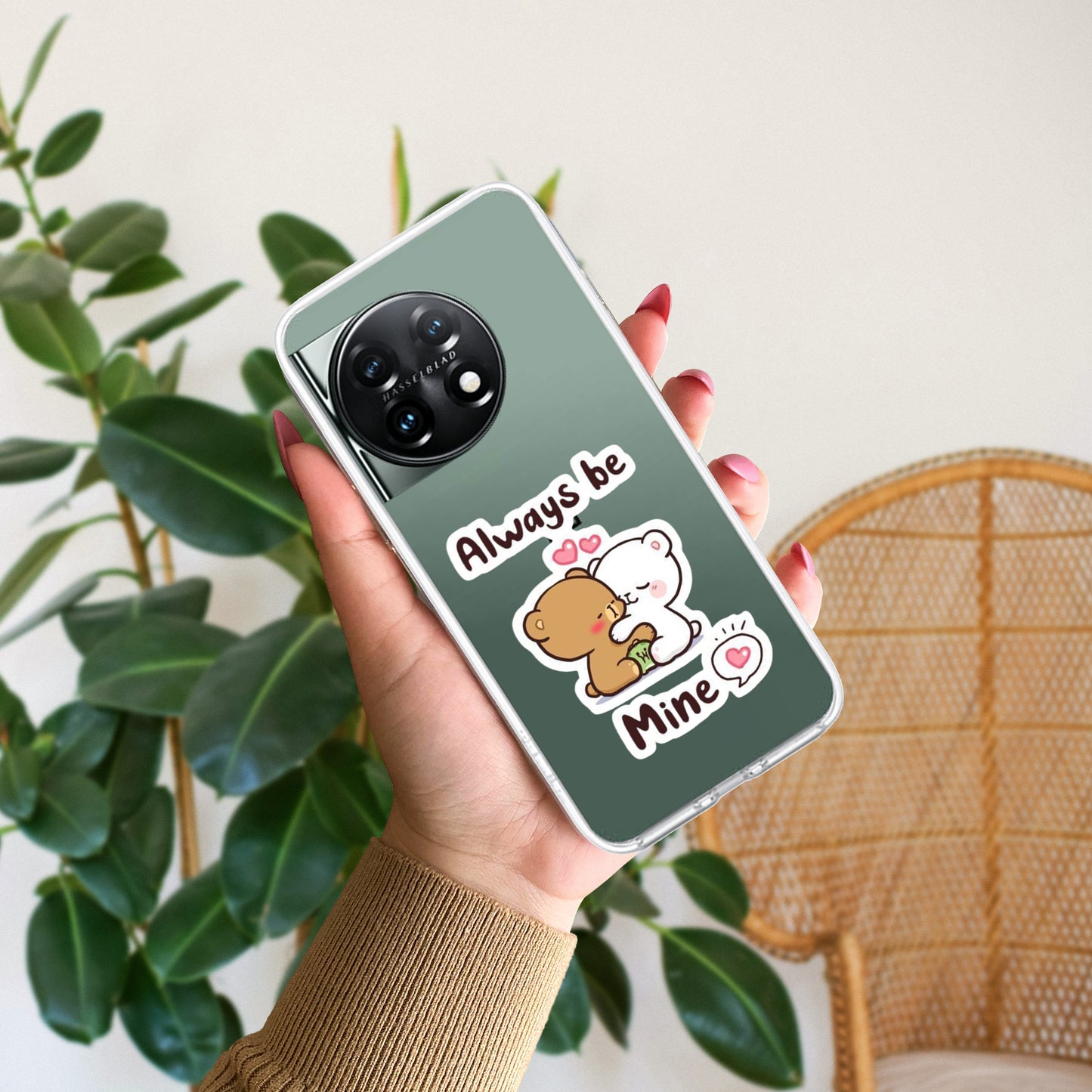 Cute Cuddle Bears Transparent Silicon Case For OnePlus