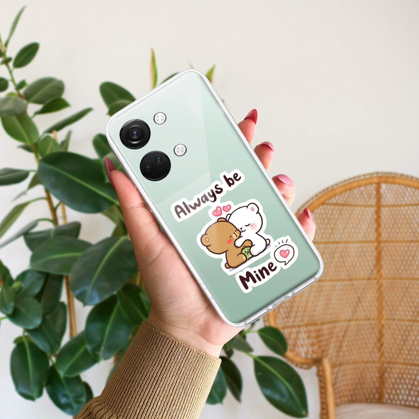 Cute Cuddle Bears Transparent Silicon Case For OnePlus