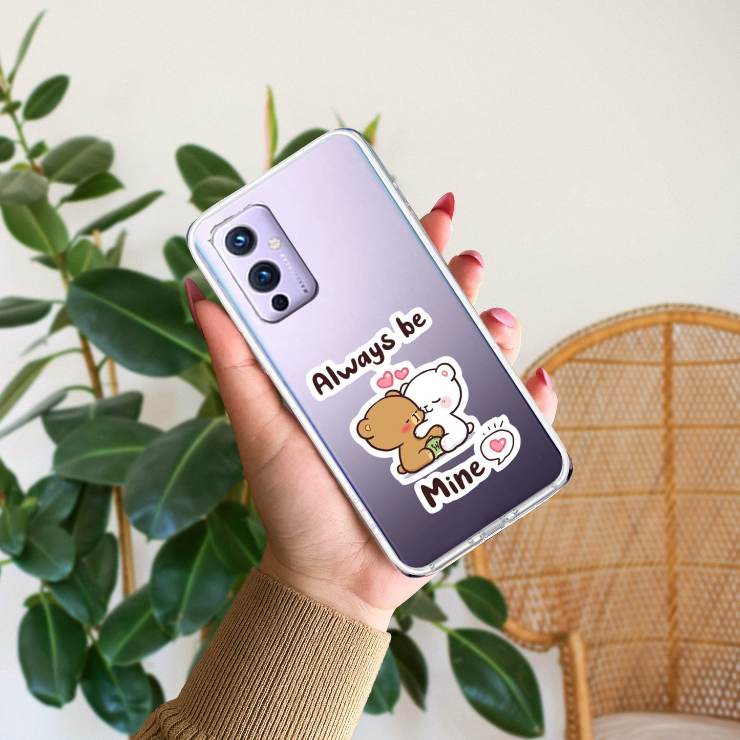 Cute Cuddle Bears Transparent Silicon Case For OnePlus