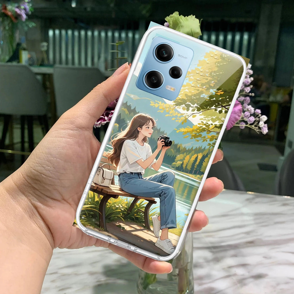 Nature-s Frame Travel Transparent Silicon Case For Redmi Note 10 Pro / Redmi Note 10 Pro Max