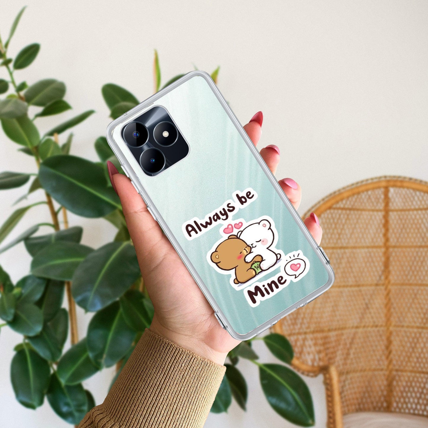 Cute Cuddle Bears Transparent Silicon Case For Realme/Narzo - ShopOnCliQ