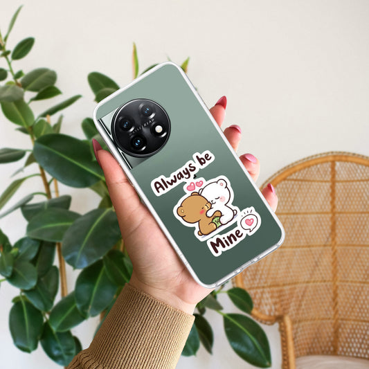 Cute Cuddle Bears Transparent Silicon Case For OnePlus