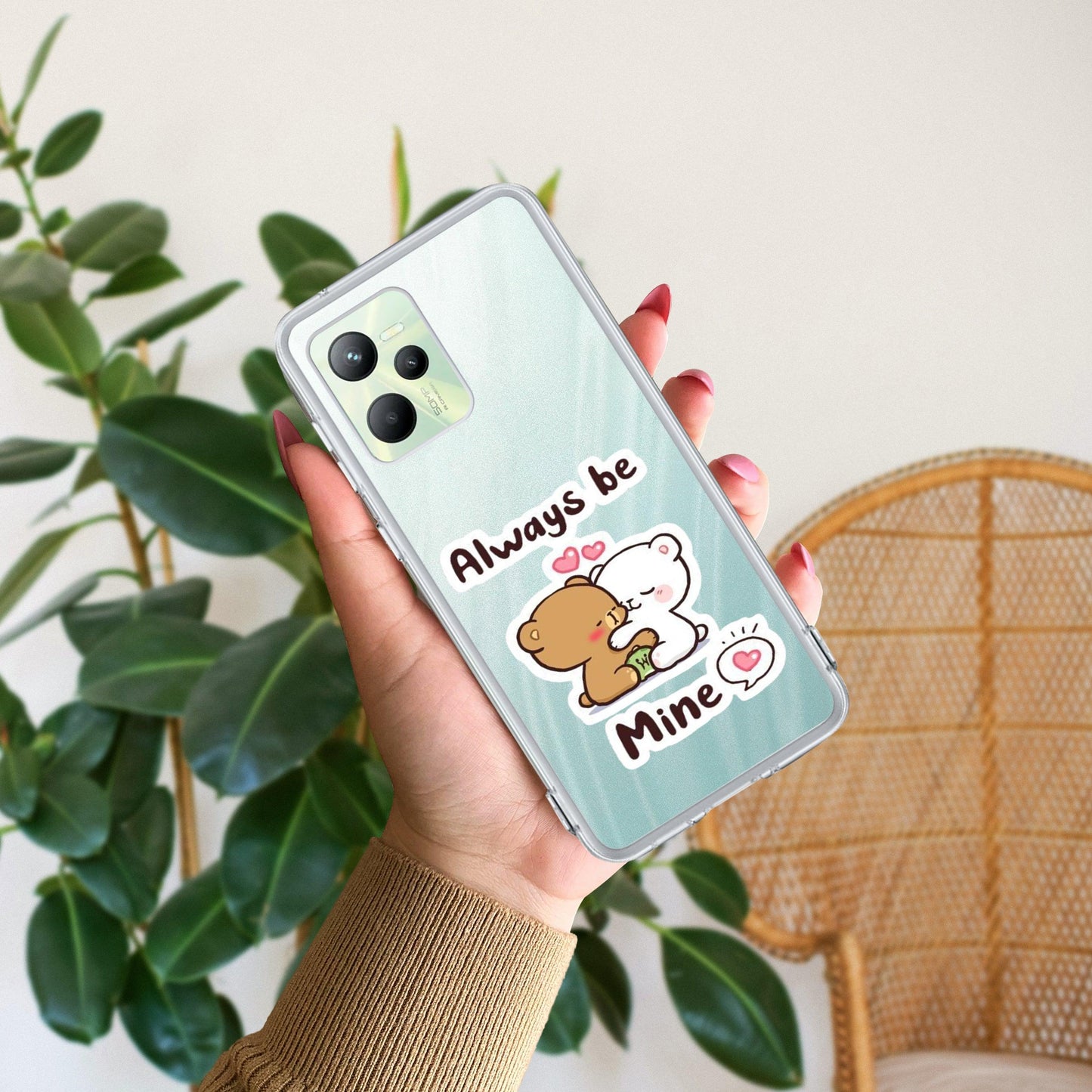 Cute Cuddle Bears Transparent Silicon Case For Realme/Narzo - ShopOnCliQ