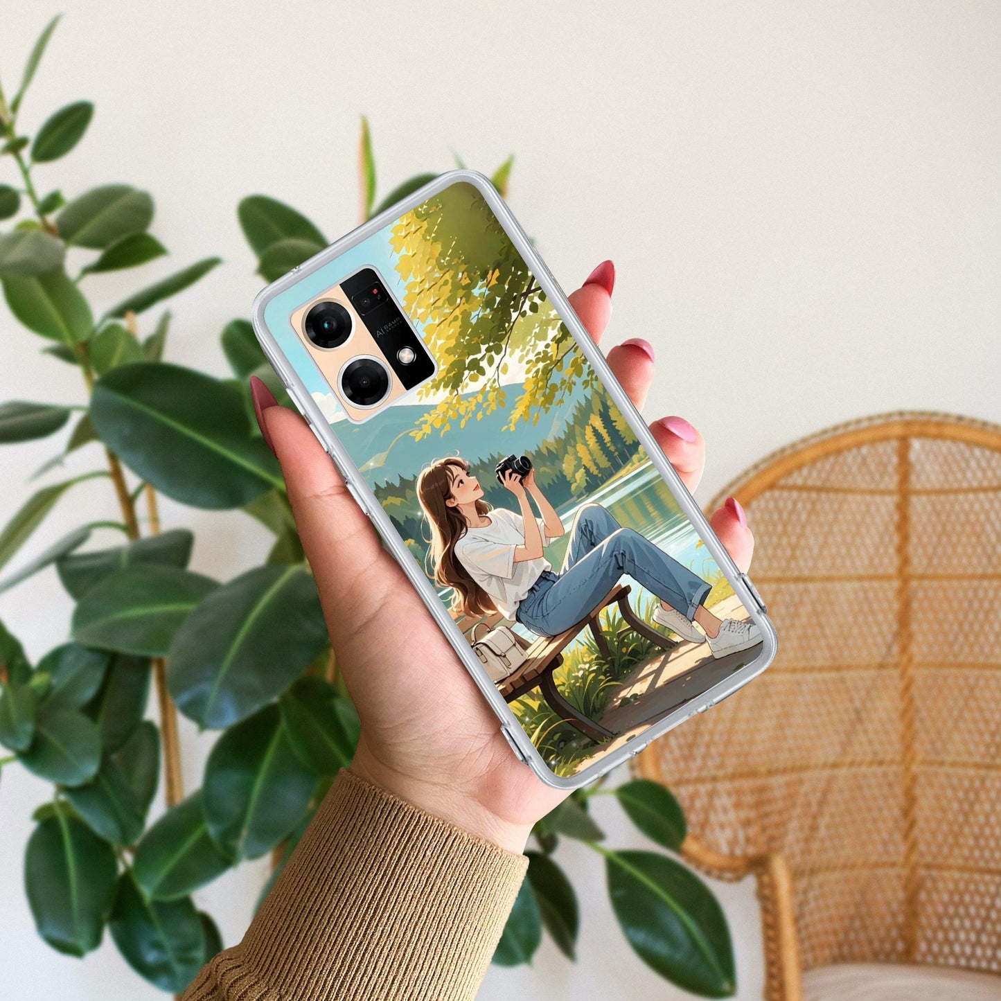 Nature’s Frame Transparent Silicon Case For Oppo