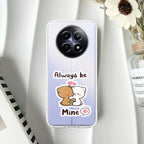 Cute Cuddle Bears Transparent Silicon Case For Realme Narzo 70x 5G