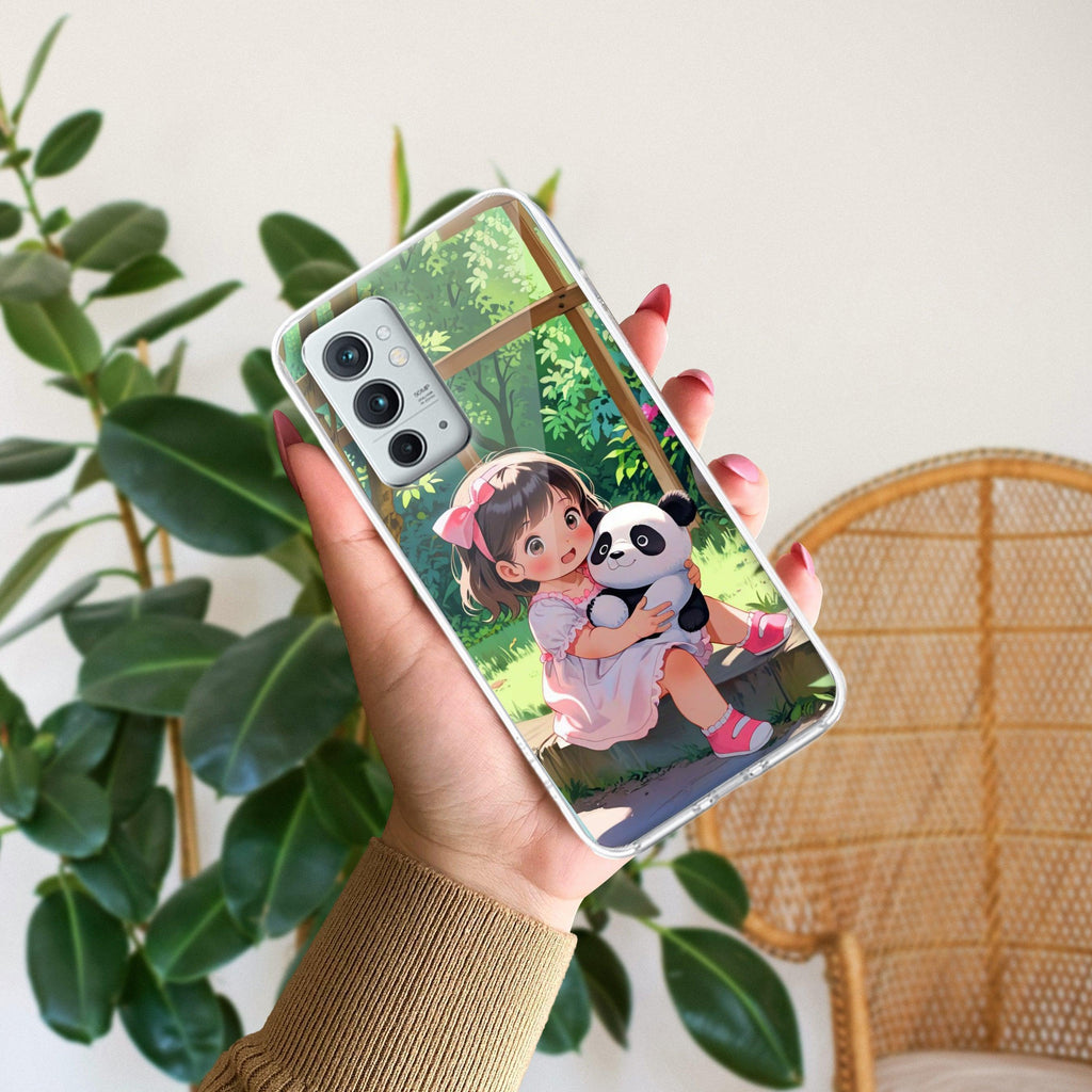 Blush & Panda Transparent Silicon Case For OnePlus 9RT 5G