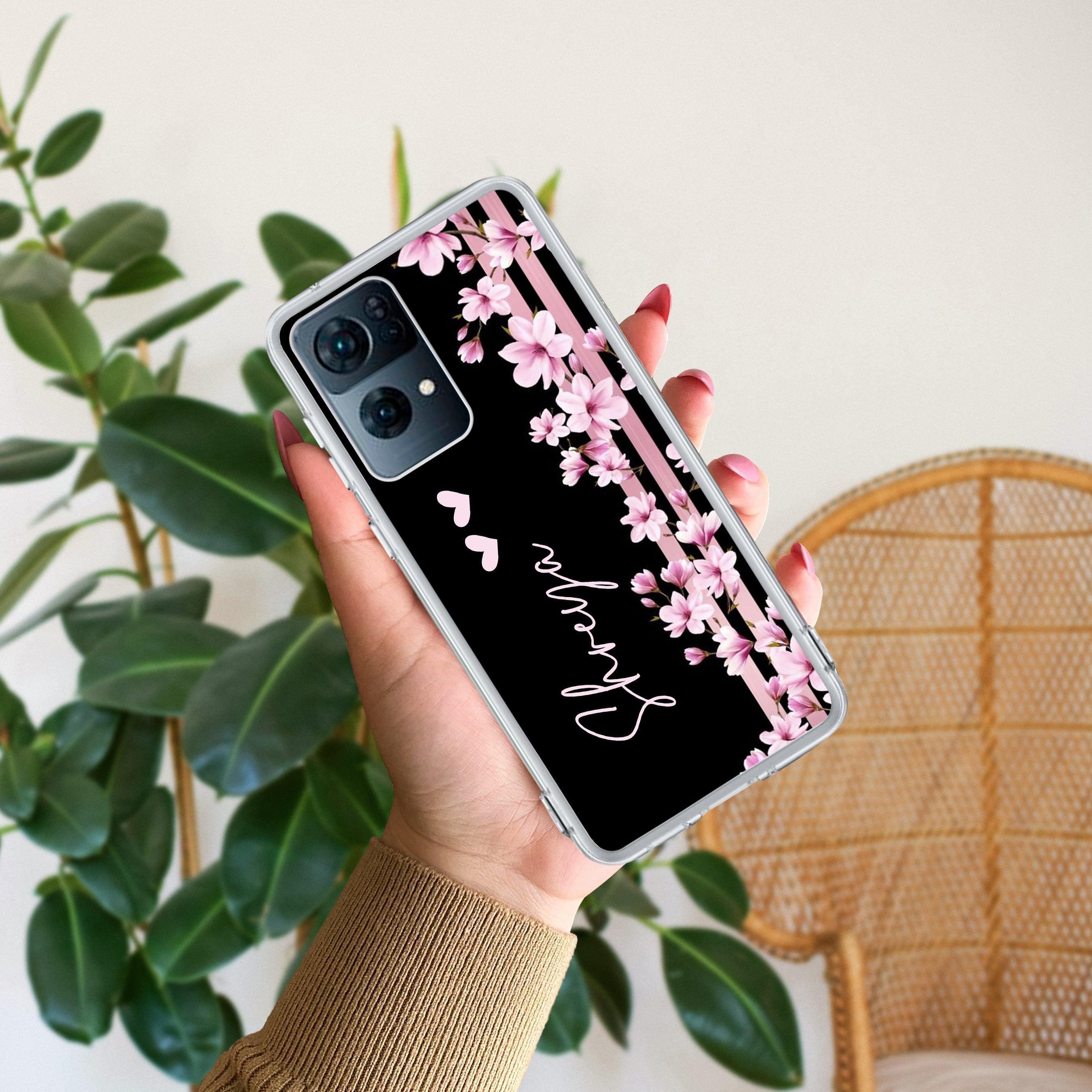 Pink Floral Customize Transparent Silicon Case For Oppo - ShopOnCliQ