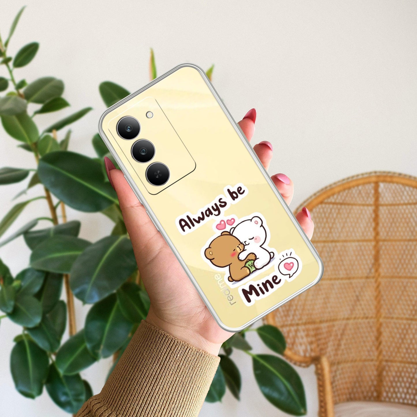 Cute Cuddle Bears Transparent Silicon Case For Realme/Narzo - ShopOnCliQ