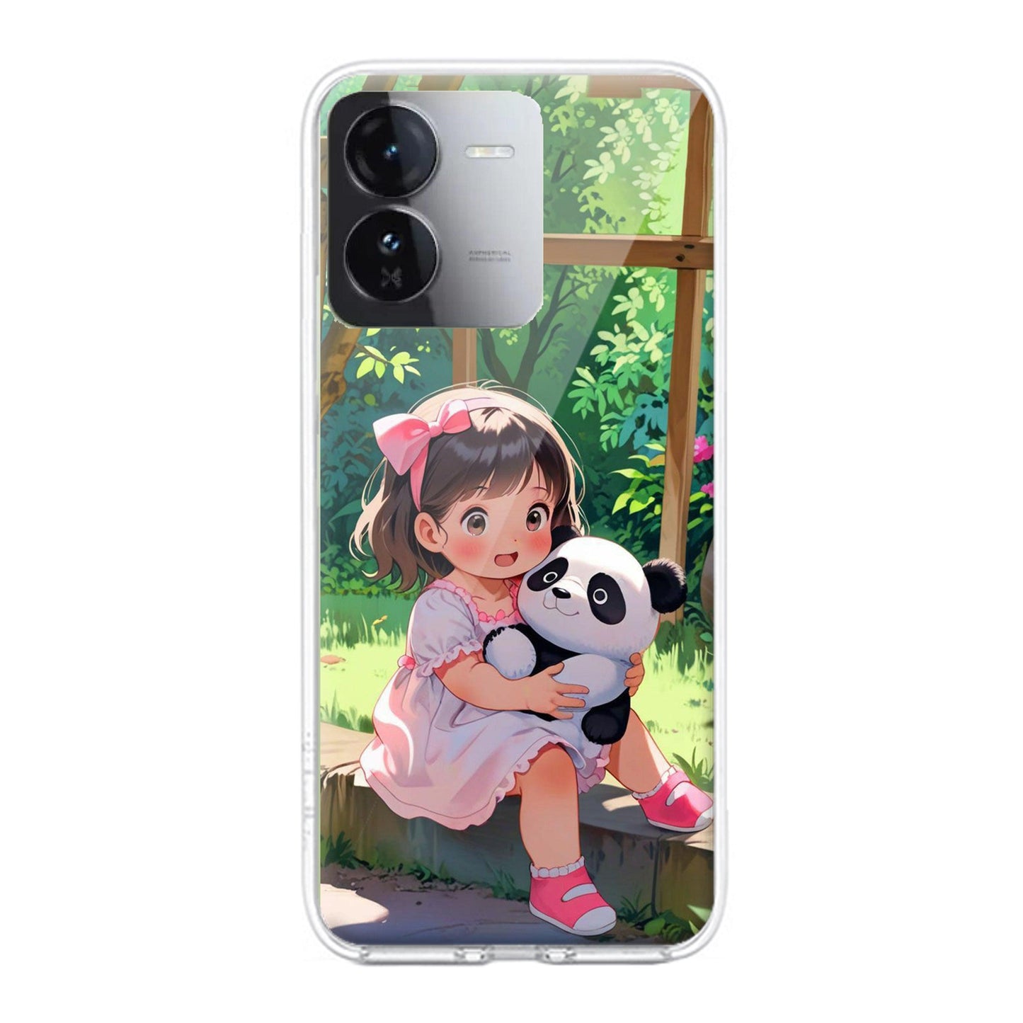 Blush & Panda Transparent Silicon Case For iQOO