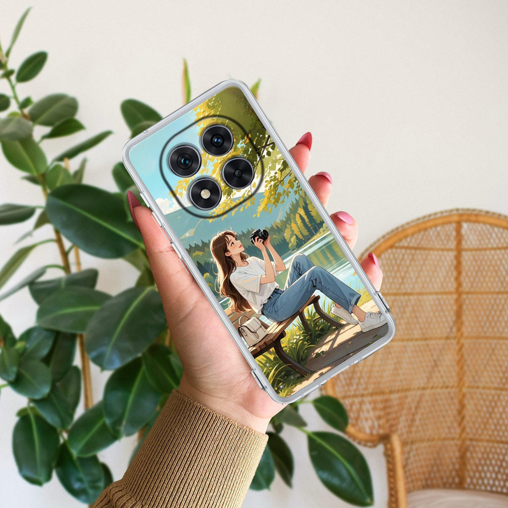 Nature-s Frame Travel Transparent Silicon Case For Redmi A5 4G