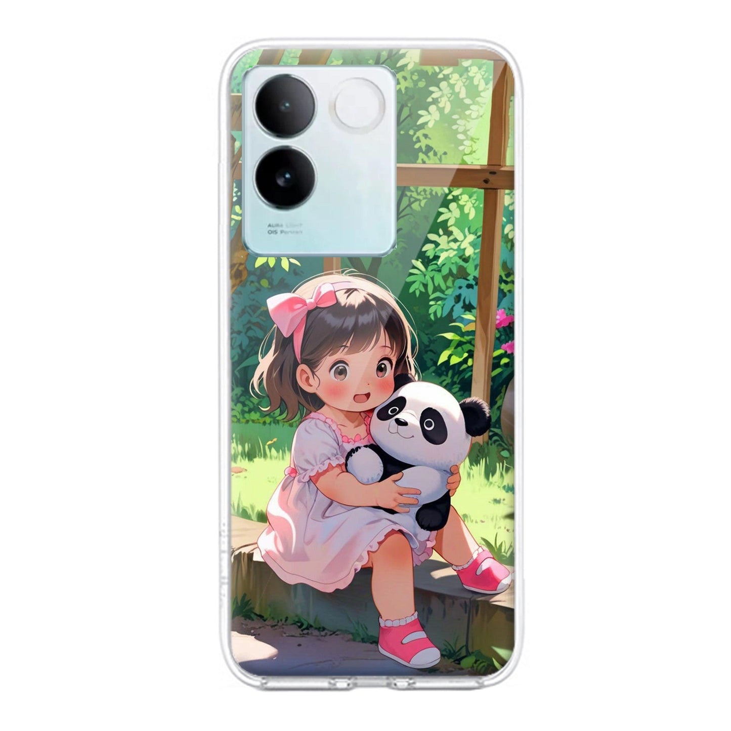 Blush & Panda Transparent Silicon Case For iQOO