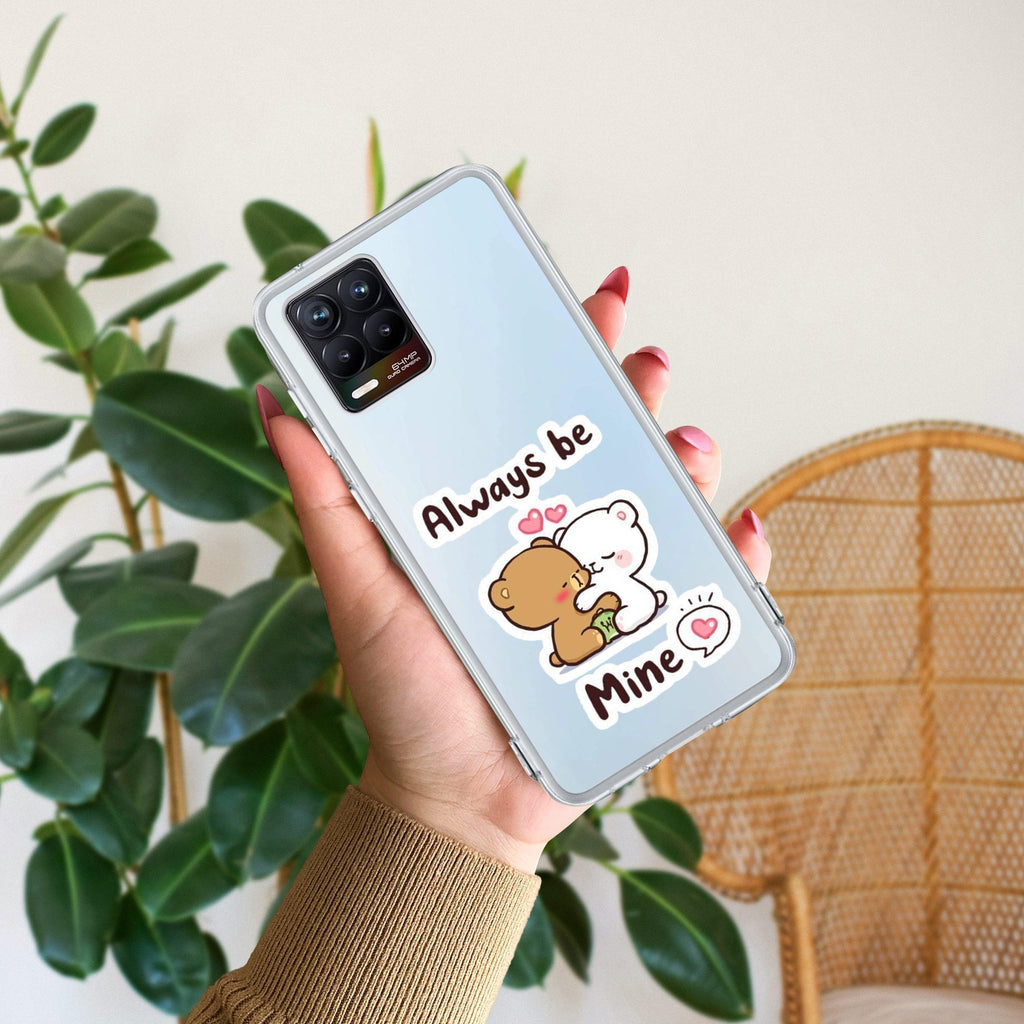 Cute Cuddle Bears Transparent Silicon Case For Realme 8i / Realme Narzo 50