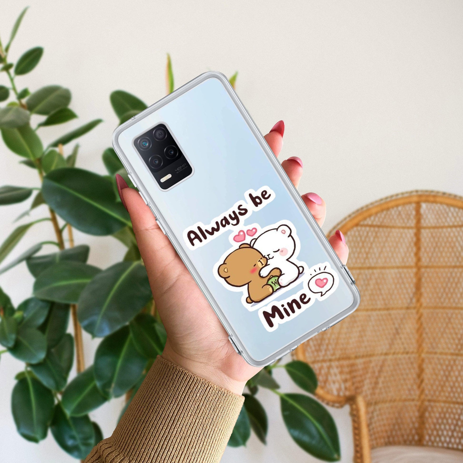 Cute Cuddle Bears Transparent Silicon Case For Realme/Narzo - ShopOnCliQ