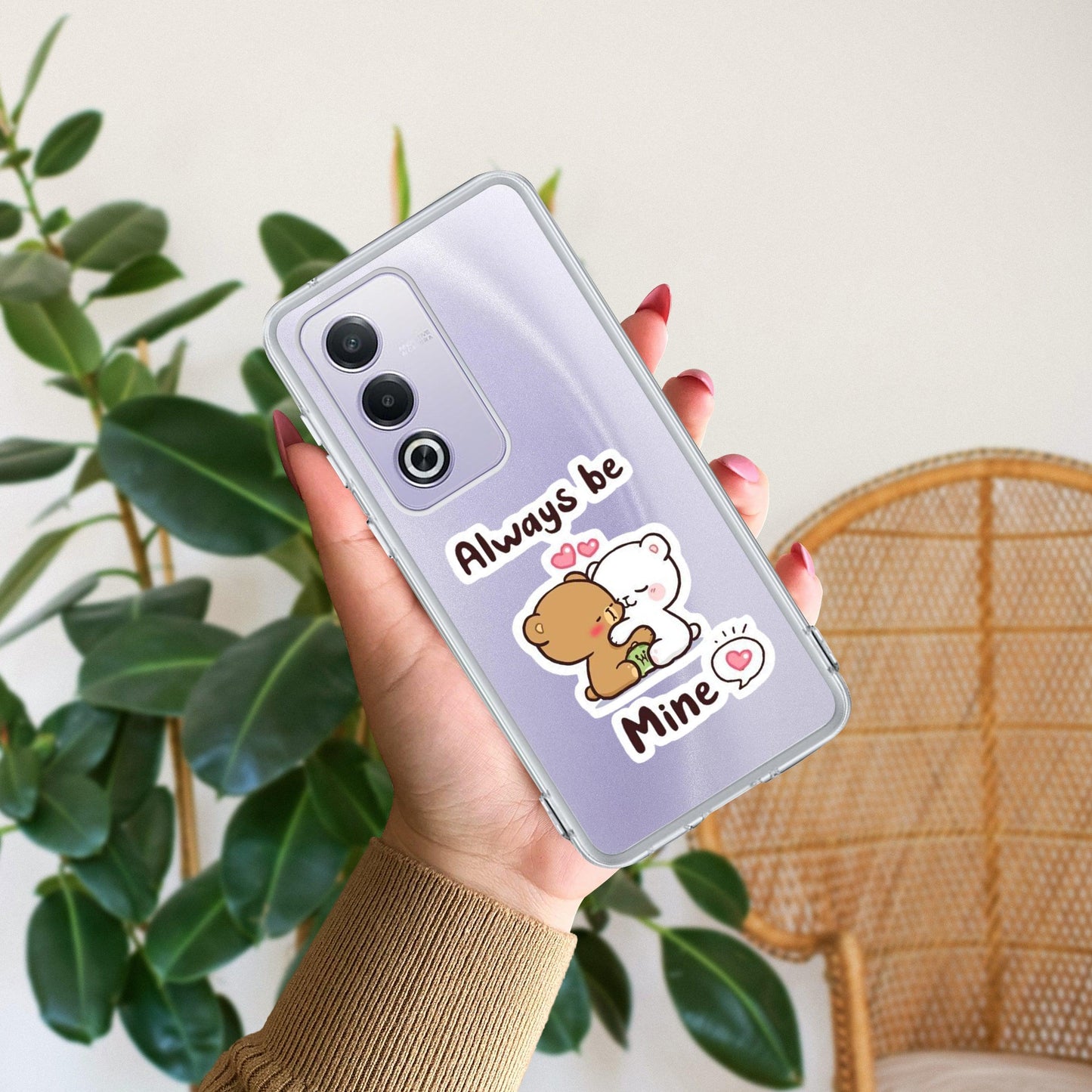 Cute Cuddle Bears Transparent Silicon Case For Oppo - ShopOnCliQ