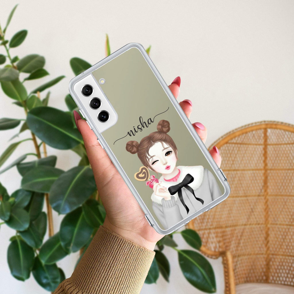 Candy Wink Customize Anti Yellow Case For Samsung Galaxy S22 Plus 5G