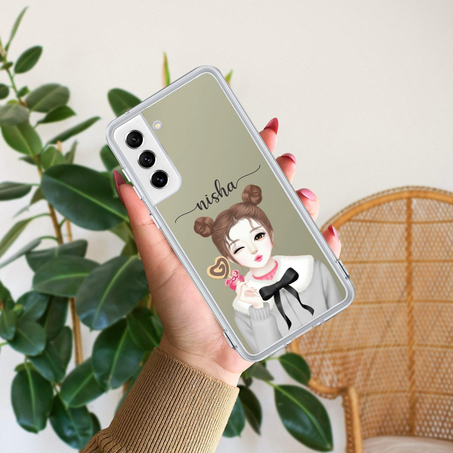 Candy Wink Customize Transparent Silicon Case For Samsung