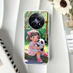 Blush & Panda  Transparent Silicon Case For Realme C35 / Realme Narzo 50A Prime