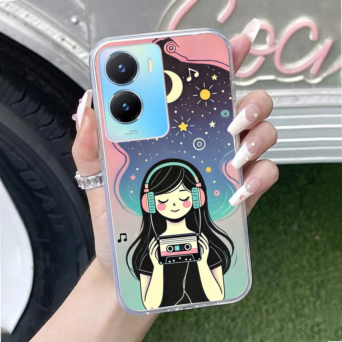 Luna Transparent Silicon Case For Vivo