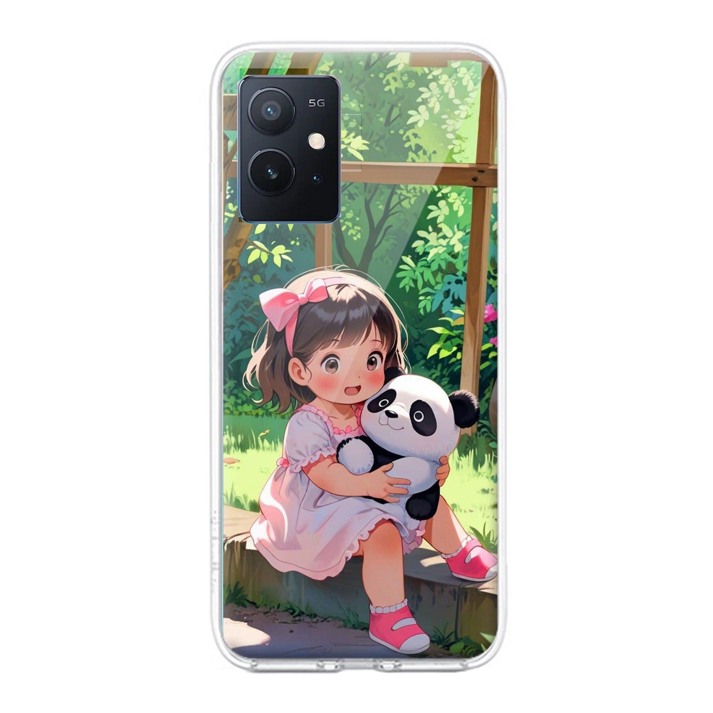 Blush & Panda Transparent Silicon Case For iQOO