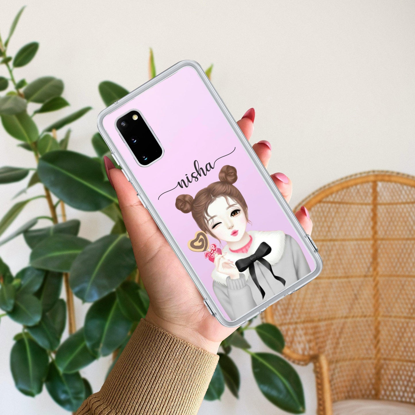 Candy Wink Customize Transparent Silicon Case For Samsung