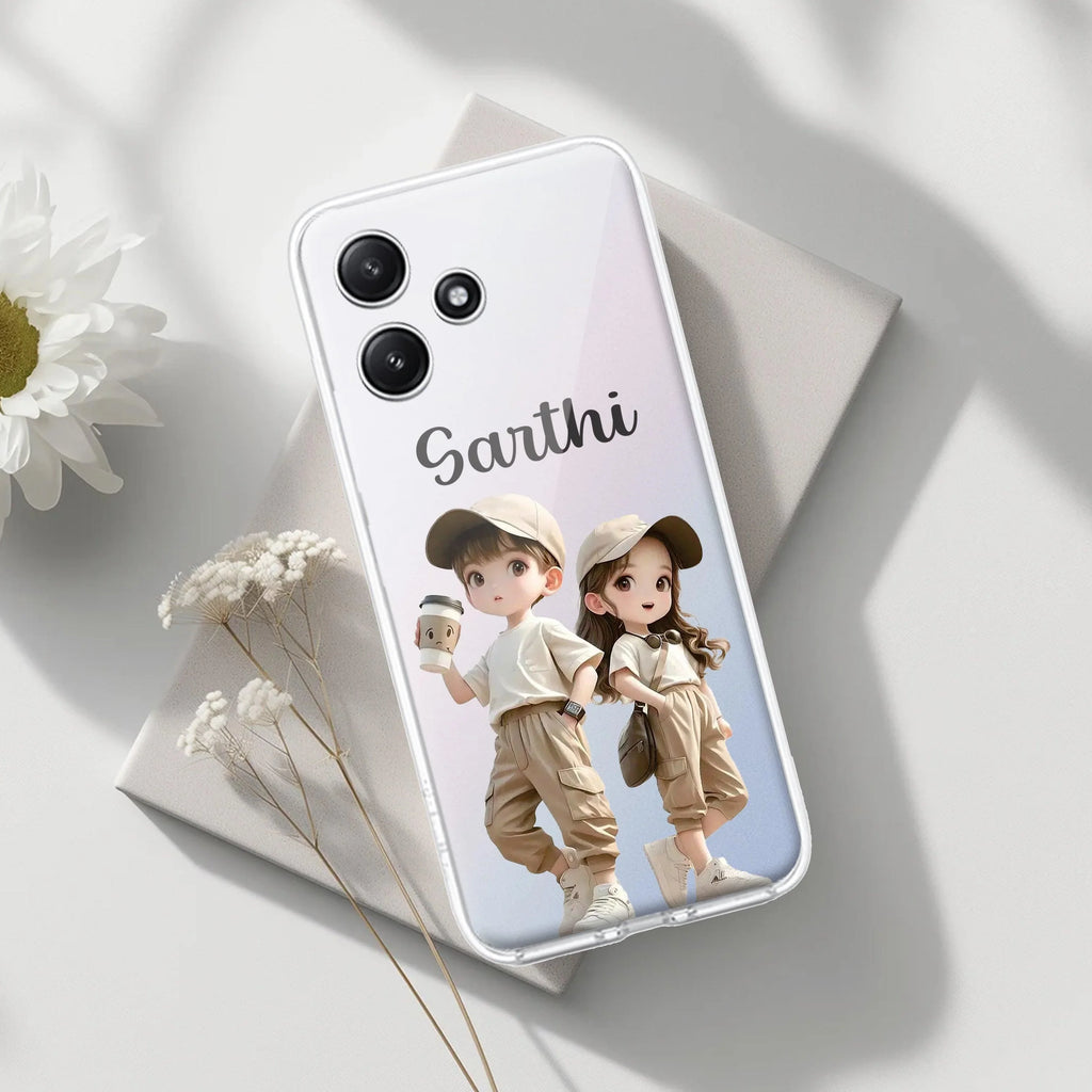 Sweet Harmony Customize Transparent Silicon Case  For Redmi 12 5G