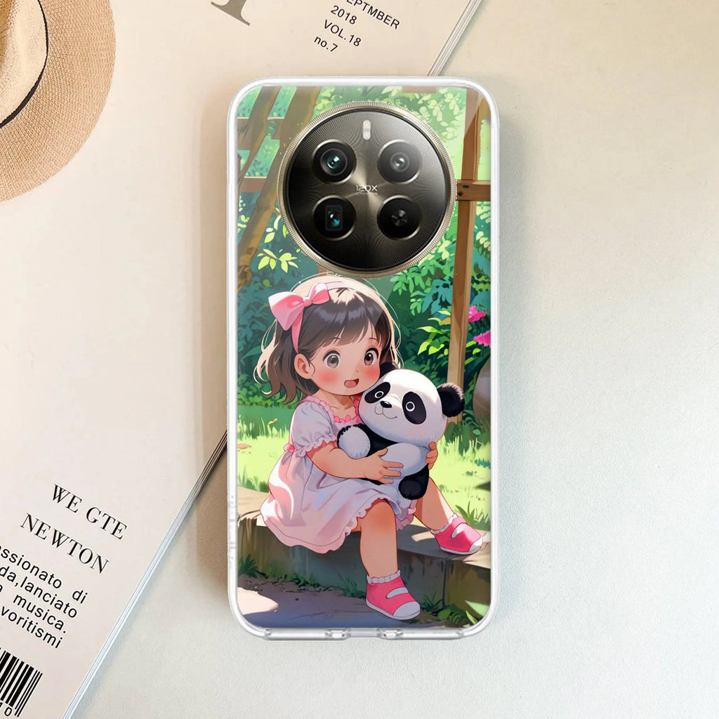 Blush & Panda  Transparent Silicon Case For Realme C55