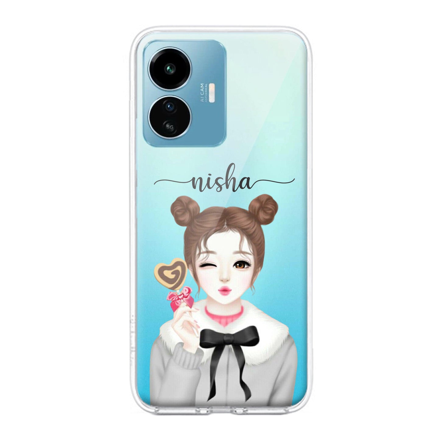 Candy Wink Customize Transparent Silicon Case For iQOO