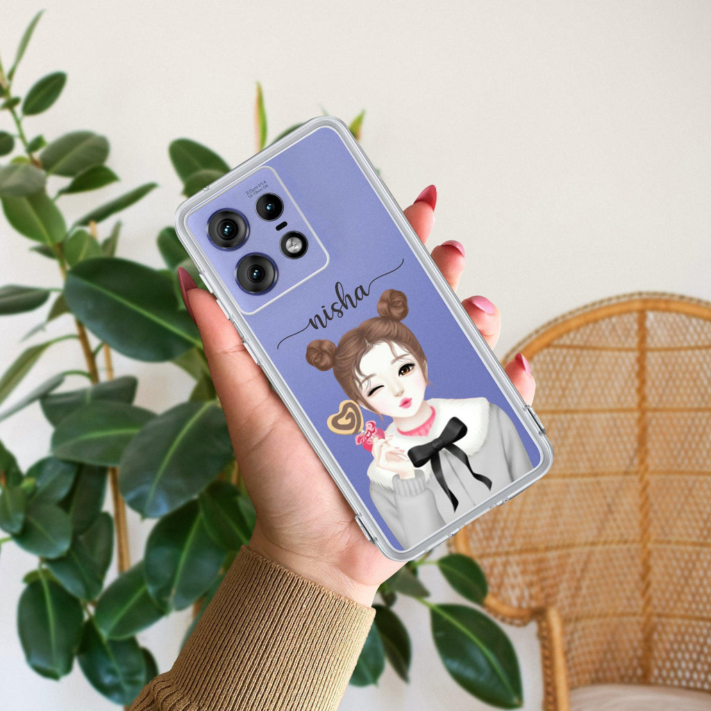 Candy Wink Customize Anti Yellow Case For Motorola Edge 50 Pro