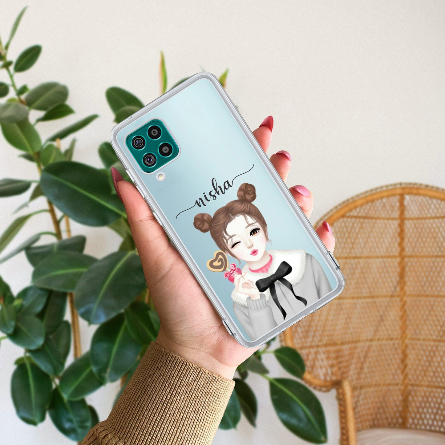 Candy Wink Customize Transparent Silicon Case For Samsung