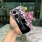 Pink Floral Customize Anti Yellow Case For Oppo Reno 10 5G