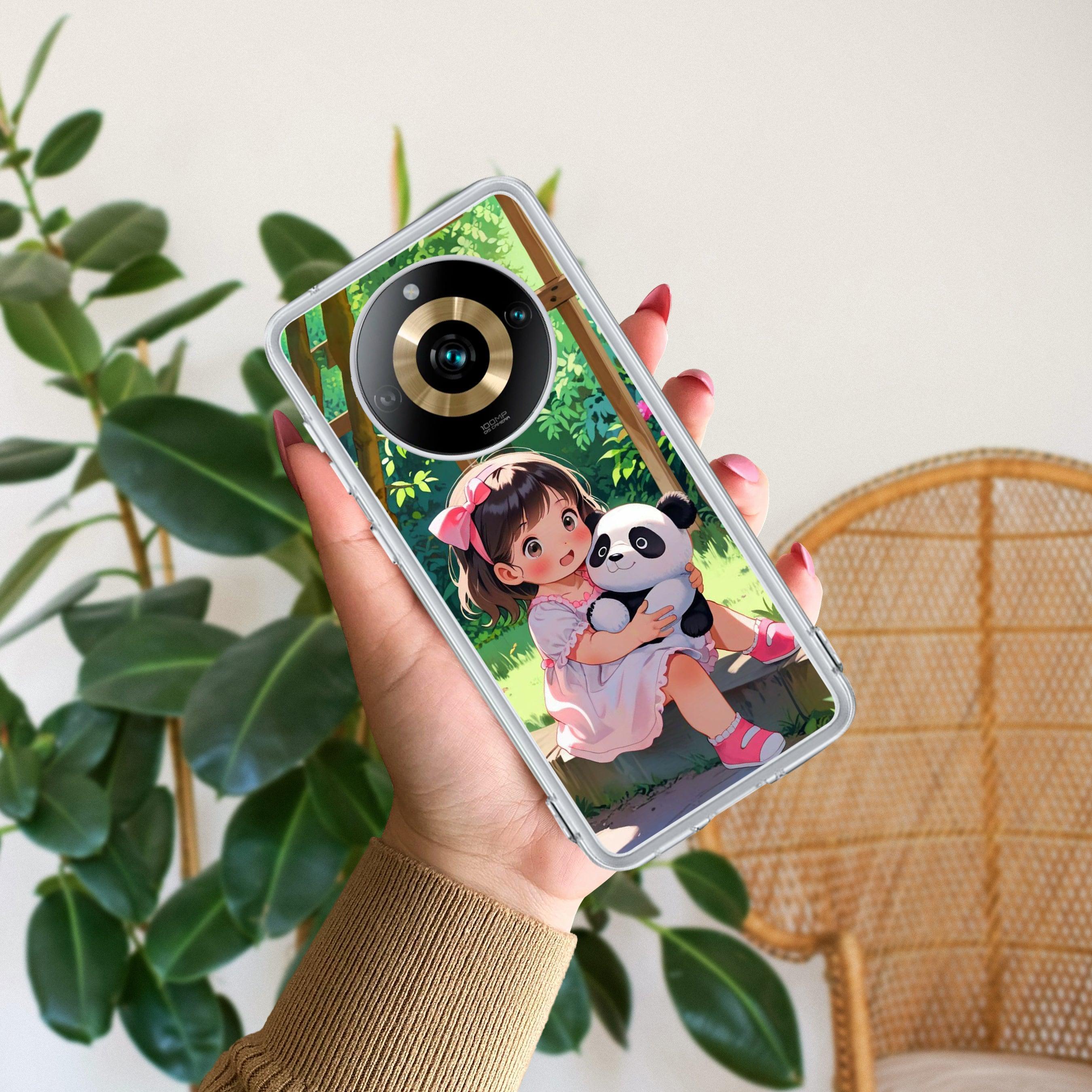 Blush & Panda  Transparent Silicon Case For Realme Narzo 60 5G