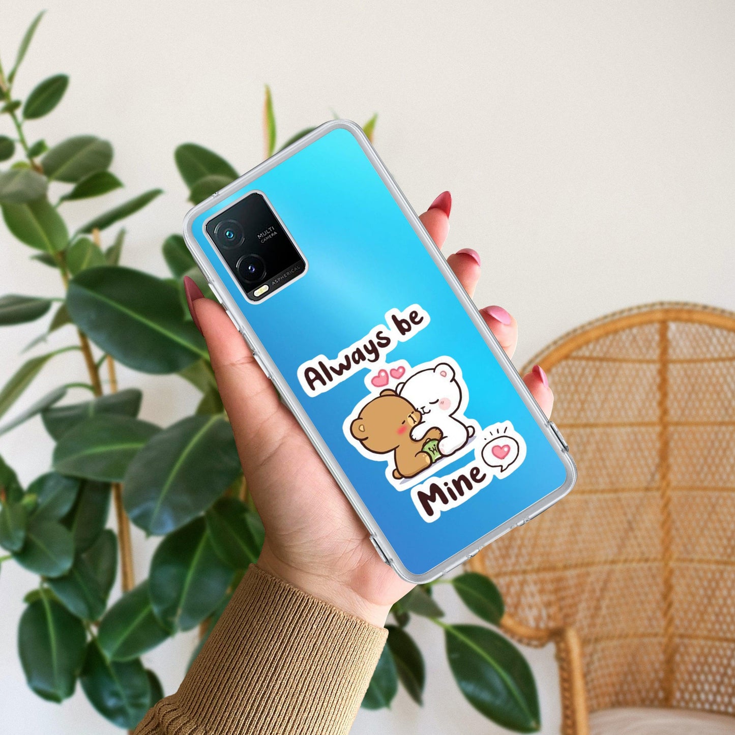 Cute Cuddle Bears Transparent Silicon Case For Vivo