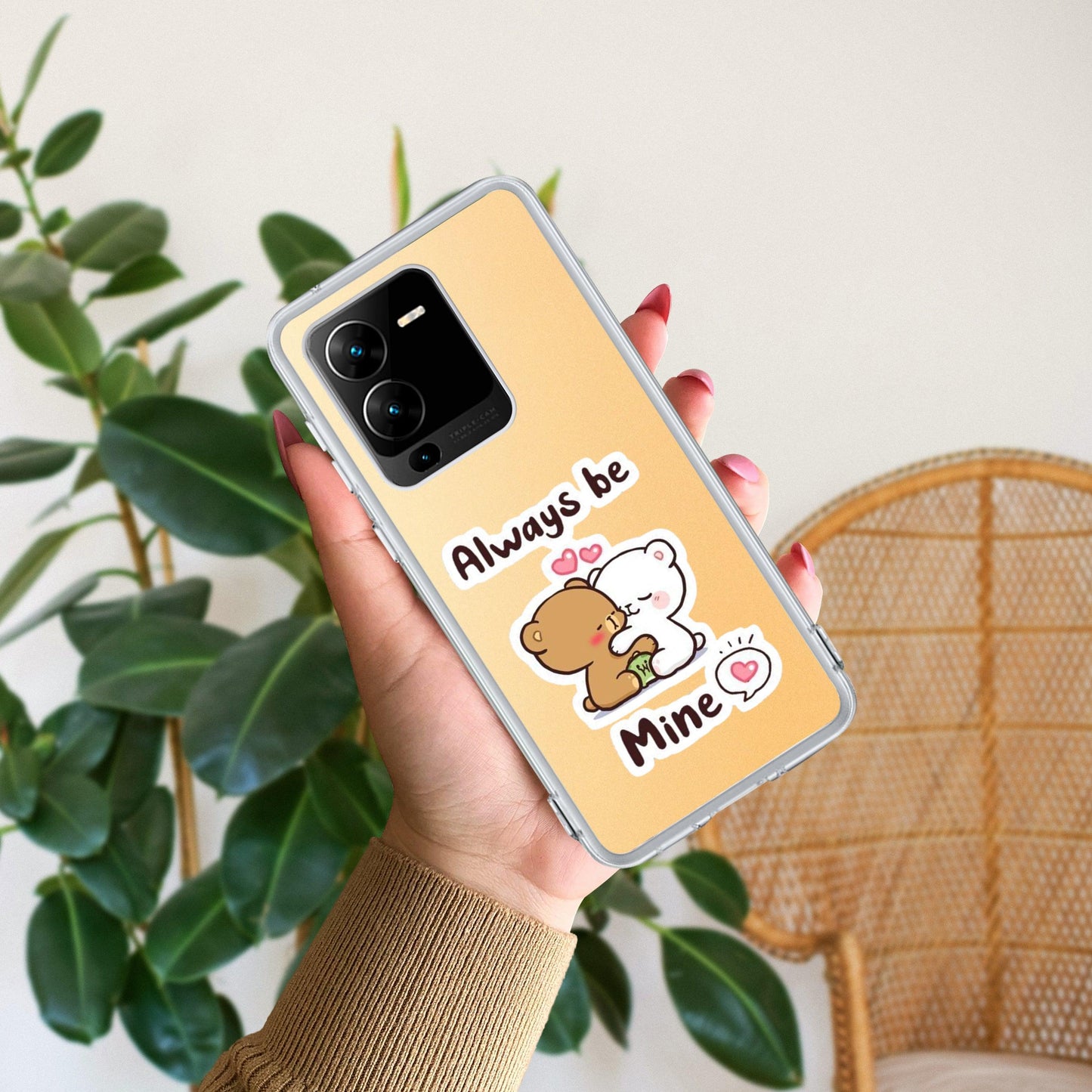 Cute Cuddle Bears Transparent Silicon Case For Vivo