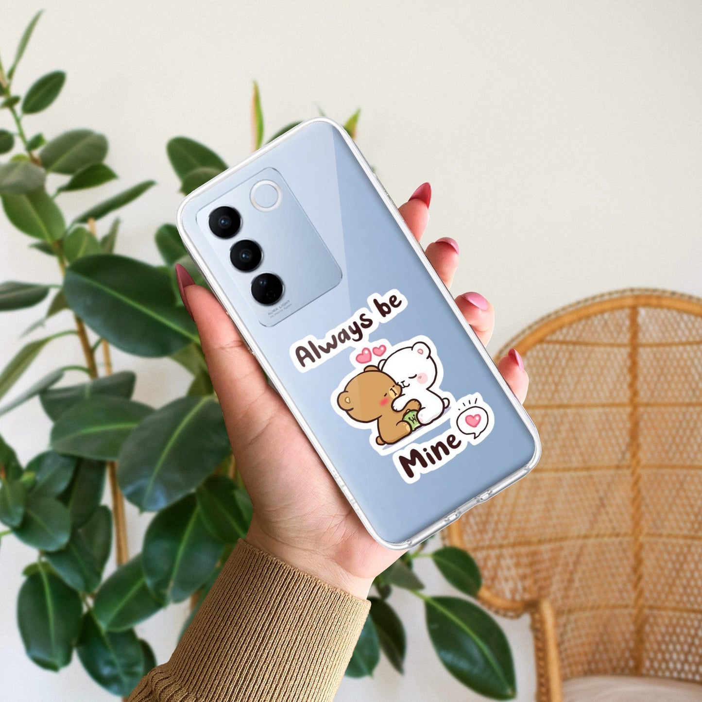 Cute Cuddle Bears Transparent Silicon Case For Vivo