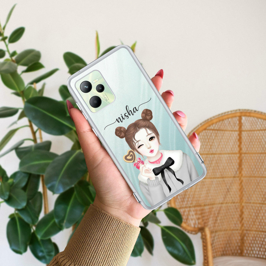Candy Wink Customize Transparent Silicon Case For Realme 14T 5G