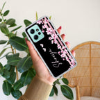 Pink Floral Customize Transparent Silicon Case For Redmi Note 11 Pro / Redmi Note 11 Pro Plus 5G