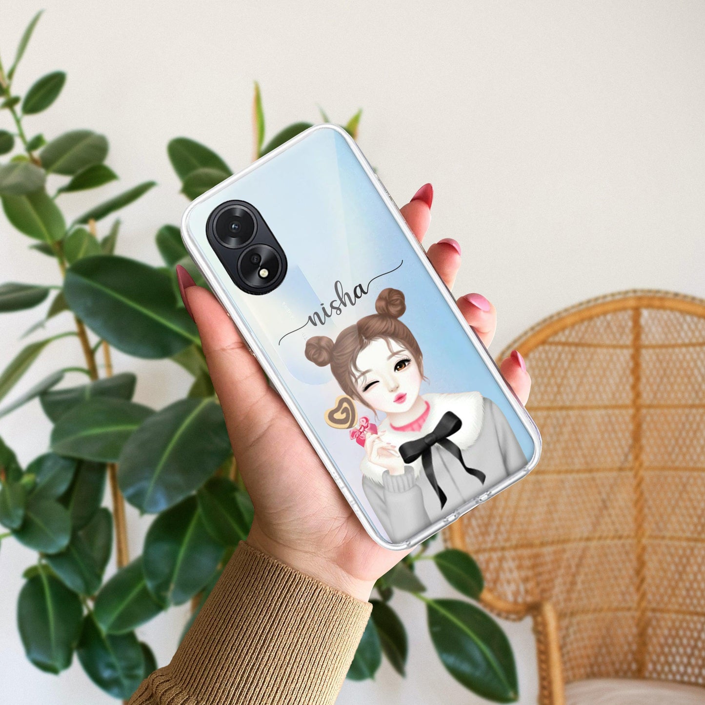 Candy Wink Customize Transparent Silicon Case For Oppo
