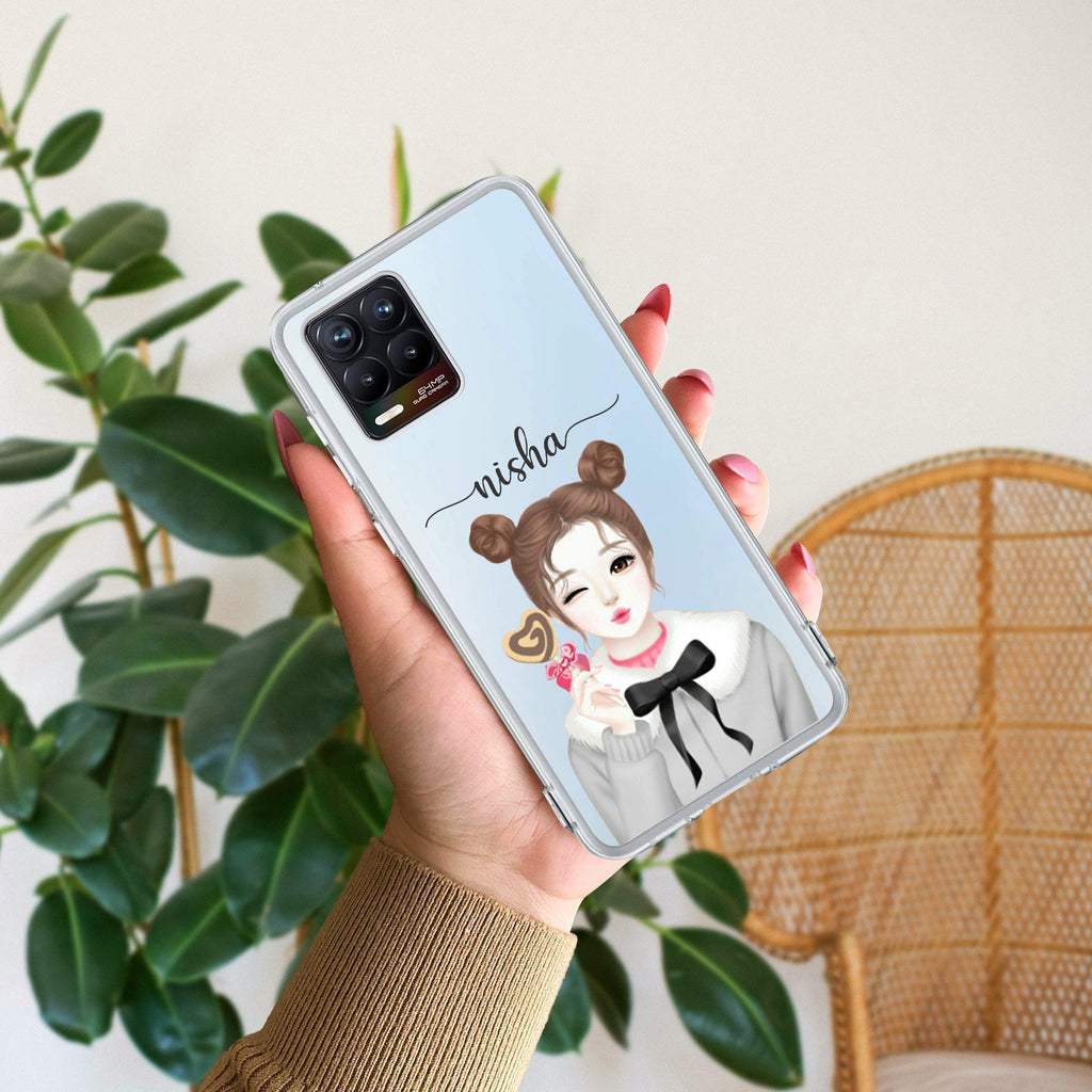 Candy Wink Customize Transparent Silicon Case For Realme C73 5G