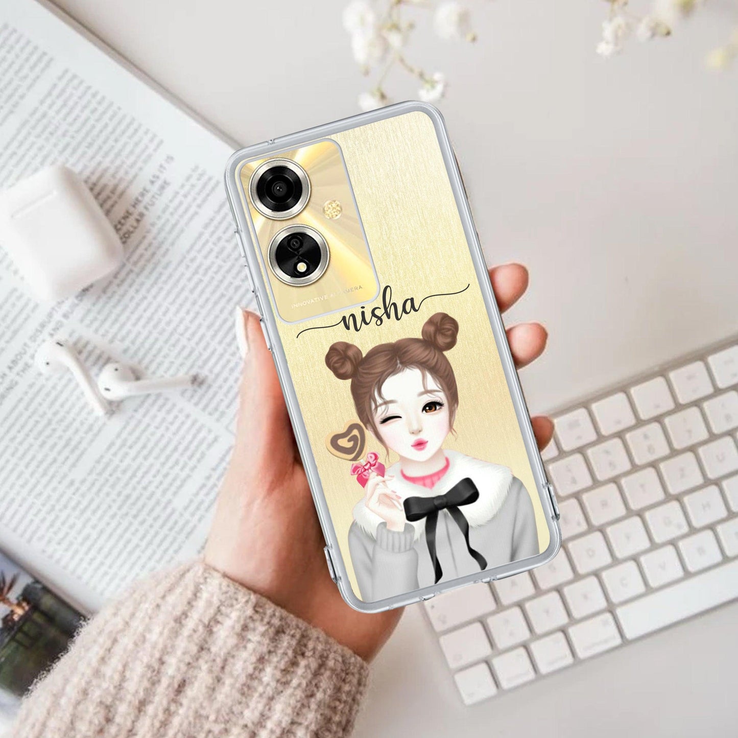 Candy Wink Customize Transparent Silicon Case For Oppo