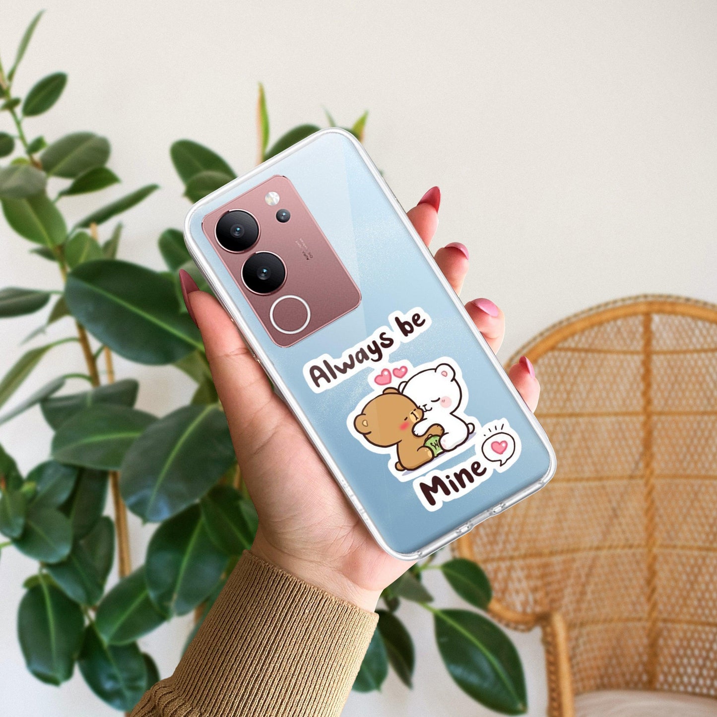 Cute Cuddle Bears Transparent Silicon Case For Vivo