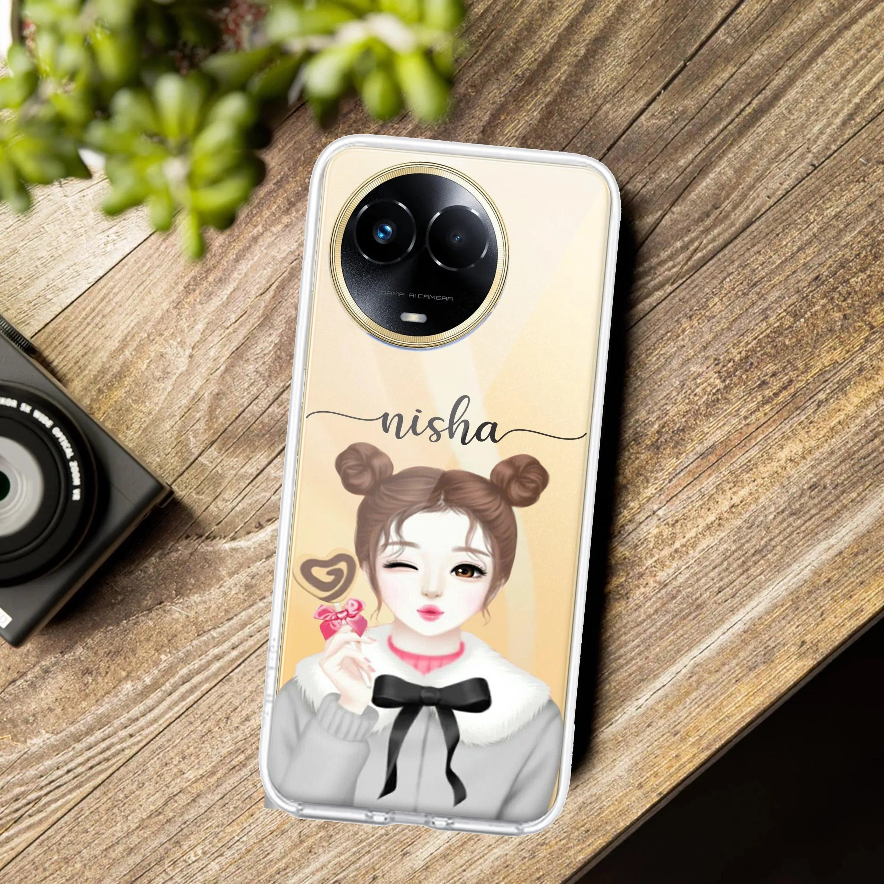 Candy Wink Customize Transparent Silicon Case For Realme 11 5G