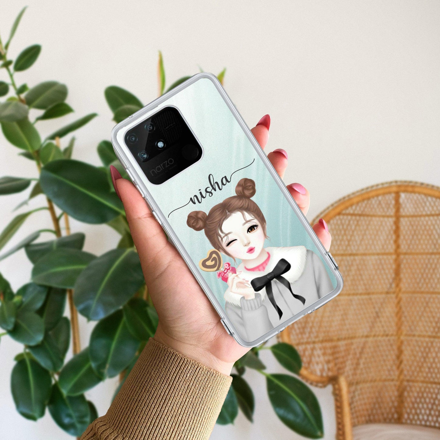 Candy Wink Customize Transparent Silicon Case For Realme/Narzo - ShopOnCliQ