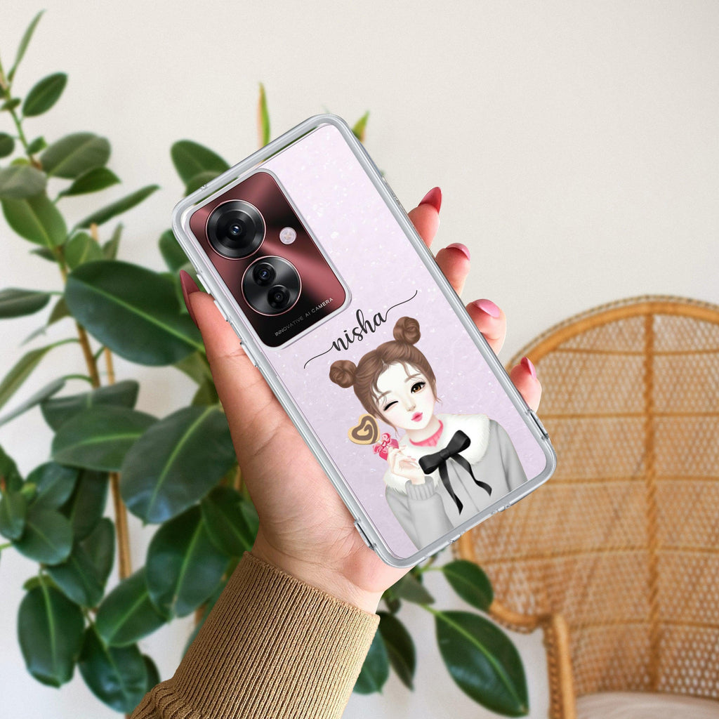 Candy Wink Customize Anti Yellow Case For Oppo F25 Pro 5G